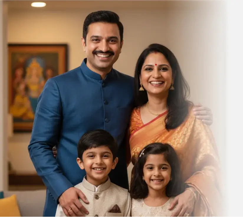 Happy Indian family